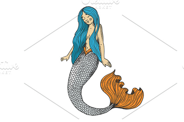 Mermaid fabulous creature color