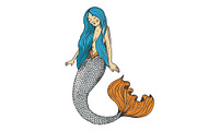 Mermaid fabulous creature color