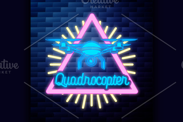 Vintage Quadrocopter emblem