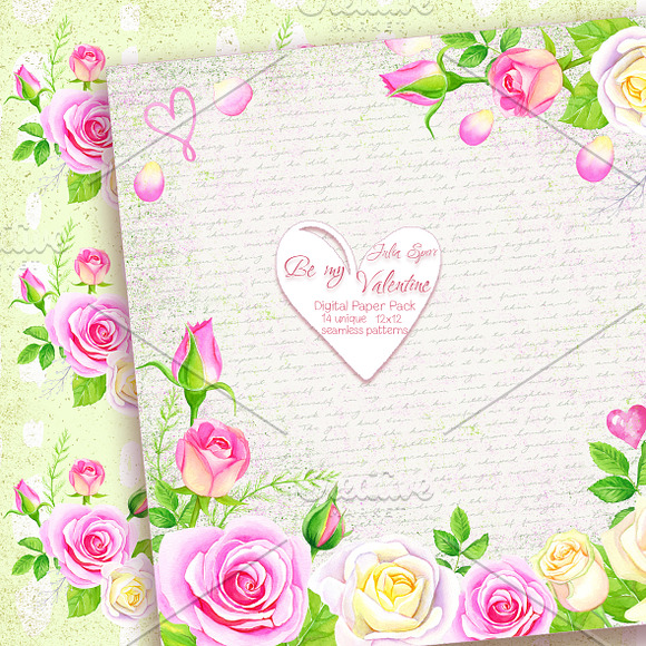 Be my Valentine. Digital Paper Pack in Patterns - product preview 3