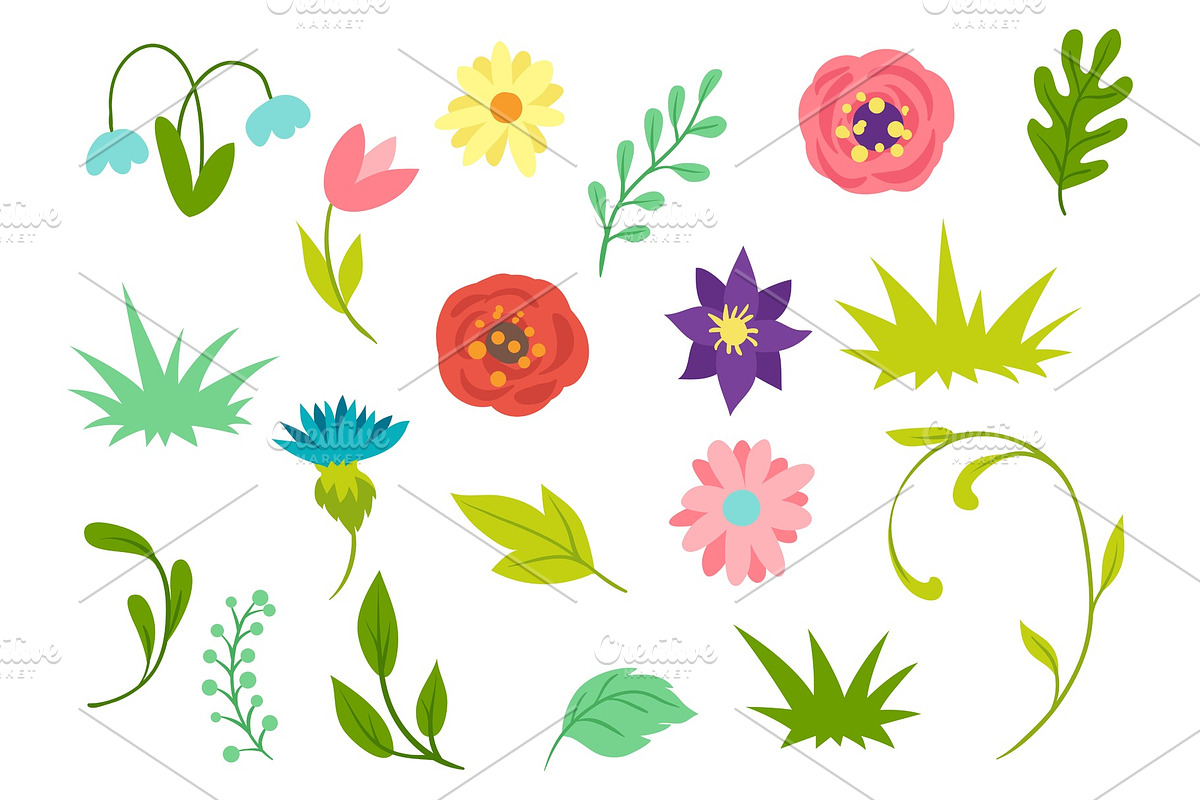 Set of spring flowers. Beautiful in Objects - product preview 8