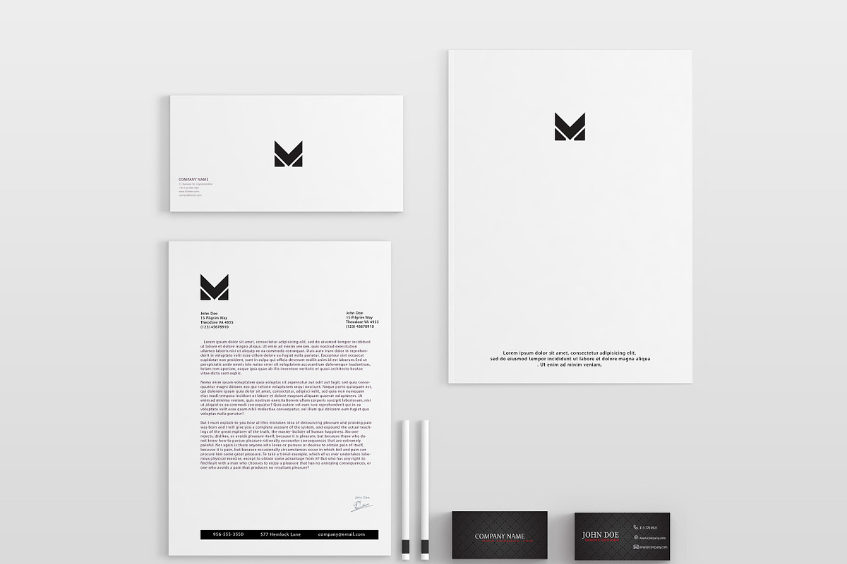 Corporate Identity (Black) in Stationery Templates - product preview 8