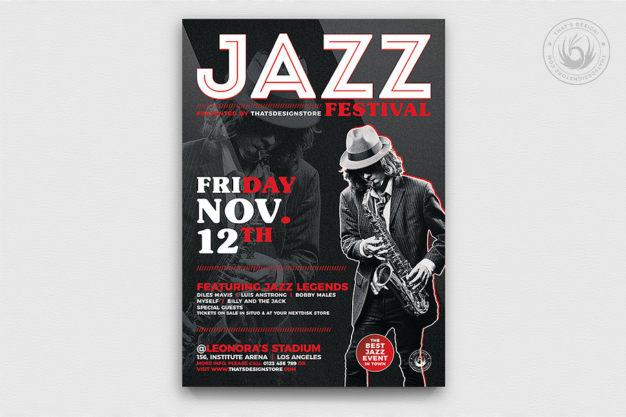 10 Jazz Festival Flyer Bundle in Flyer Templates - product preview 8
