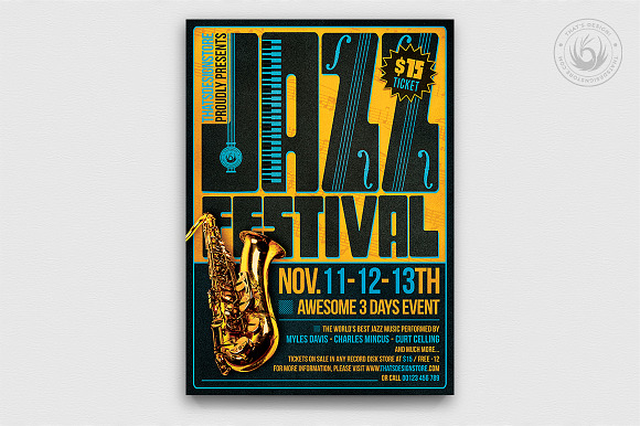 10 Jazz Festival Flyer Bundle in Flyer Templates - product preview 2