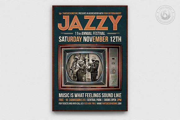10 Jazz Festival Flyer Bundle in Flyer Templates - product preview 5