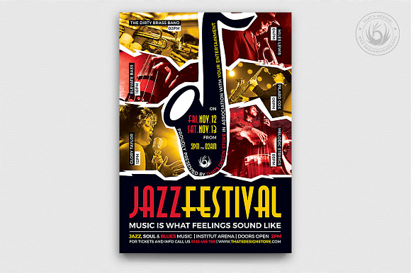10 Jazz Festival Flyer Bundle in Flyer Templates - product preview 7