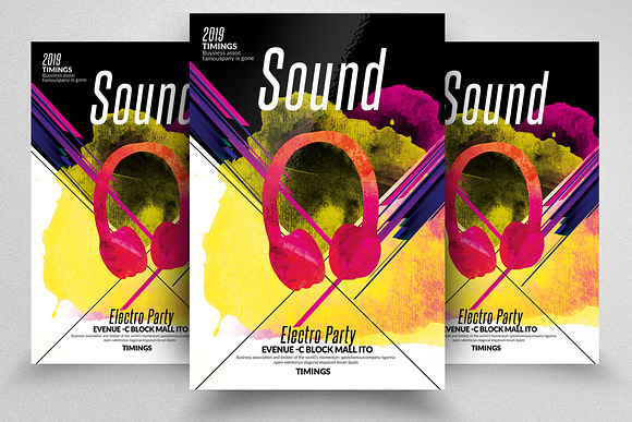 Multi Use Futuristic Flyers Bundle in Flyer Templates - product preview 1