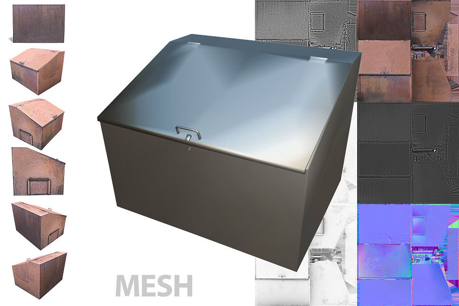 Street Metal Box in Urban - product preview 5
