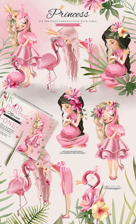 Tropical Princess Collection in Illustrations - product preview 1