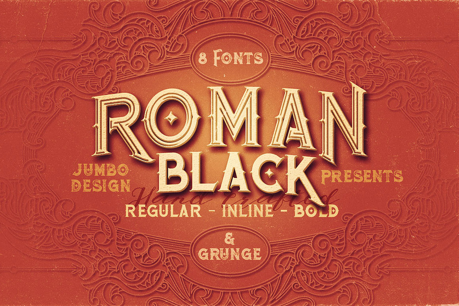 Roman Black - 8 Display Fonts in Roman Fonts - product preview 8