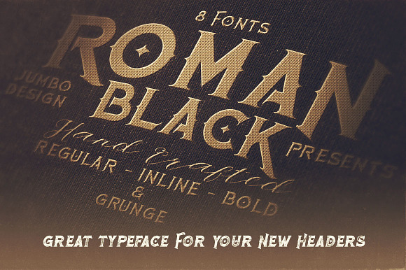 Roman Black - 8 Display Fonts in Roman Fonts - product preview 7