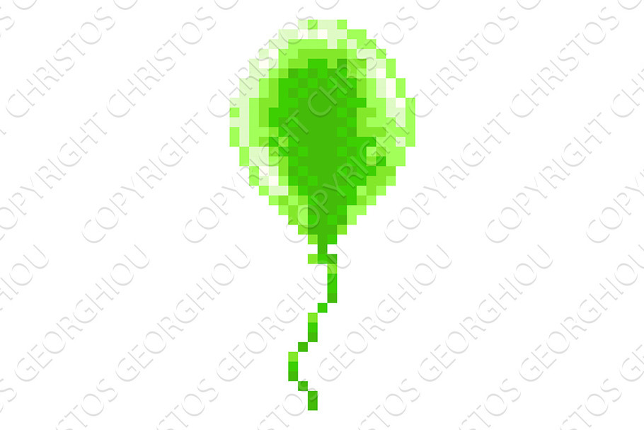 Pixel Art Balloon 8 Bit Arcade Video