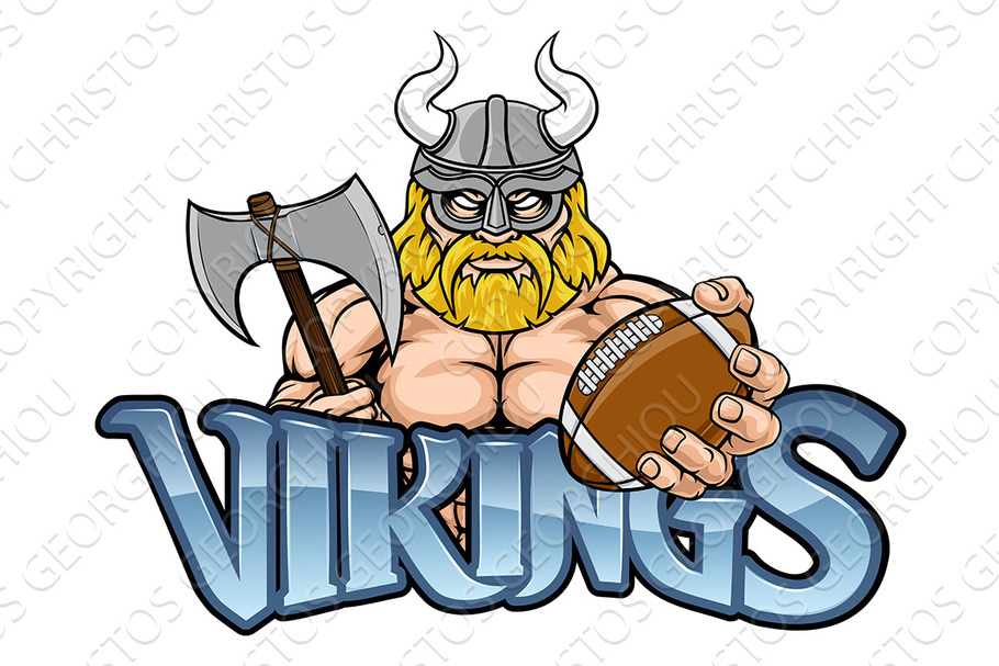 Viking American Football Sports in Illustrations - product preview 8