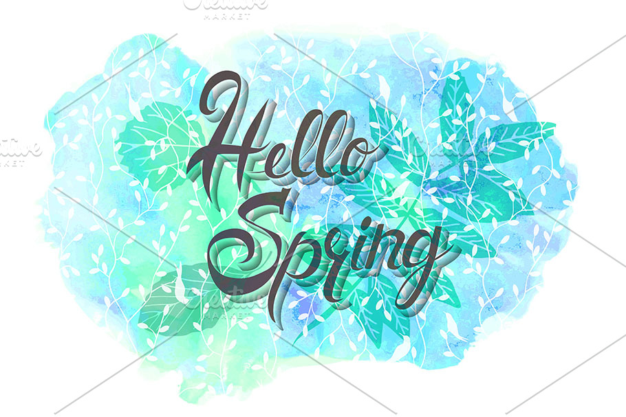 Hello Spring! Fresh lettering!  in Graphics - product preview 8