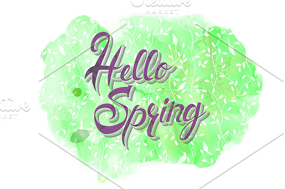 Hello Spring! Fresh lettering!  in Graphics - product preview 1