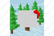 Christmas Snow Santa Hat Abstract