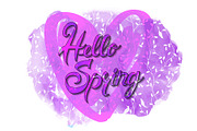 Hello, Spring. Card template