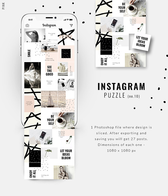 81% OFF| BUNDLE v.2-Instagram Puzzle in Instagram Templates - product preview 3