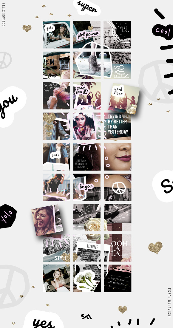 81% OFF| BUNDLE v.2-Instagram Puzzle in Instagram Templates - product preview 8