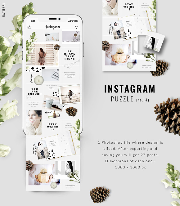 81% OFF| BUNDLE v.2-Instagram Puzzle in Instagram Templates - product preview 11
