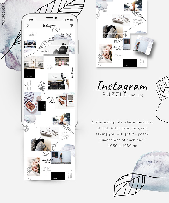 81% OFF| BUNDLE v.2-Instagram Puzzle in Instagram Templates - product preview 15