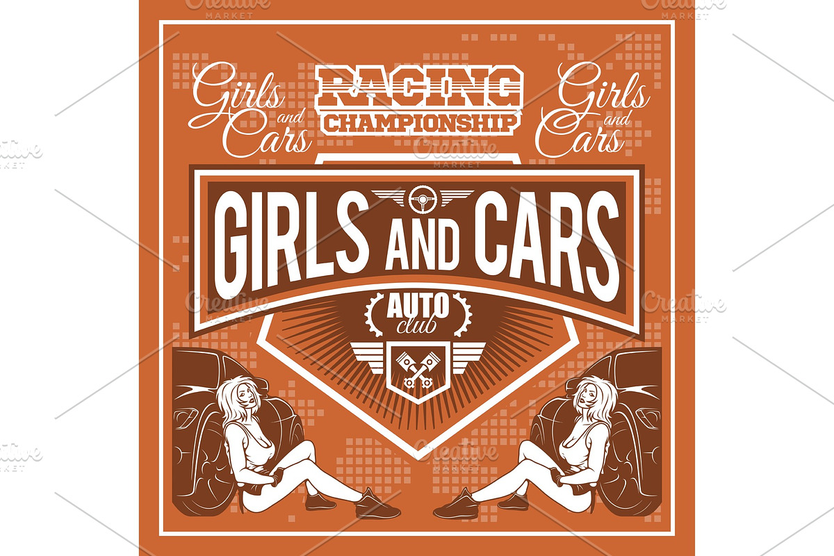 Racer woman design - Street Racing in Illustrations - product preview 8