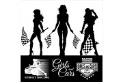 Street Racing. Sexy sport girls with