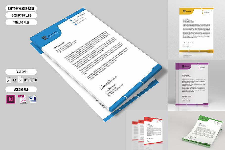 Corporate Letterhead-v03 in Stationery Templates - product preview 8