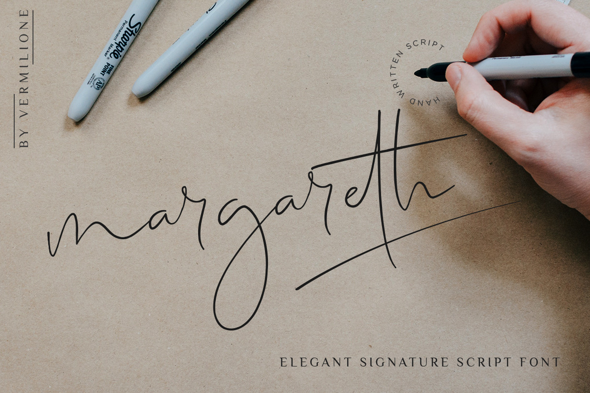 margareth elegant signature script in Elegant Fonts - product preview 8