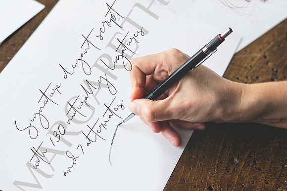 margareth elegant signature script in Elegant Fonts - product preview 1
