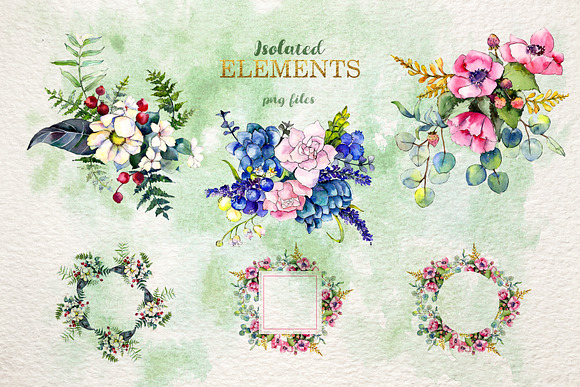 Gorgeous Flower Bouquets Watercolor  in Illustrations - product preview 8