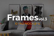 Frames Vol.3. 10 PSD mockups.