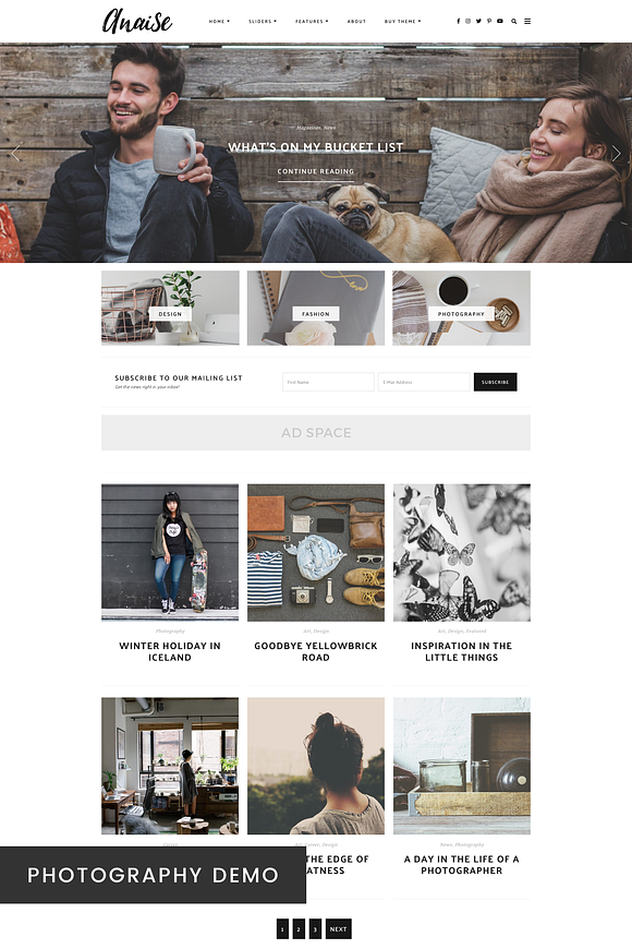 WordPress Theme, Responsive, Anaise in WordPress Blog Themes - product preview 3