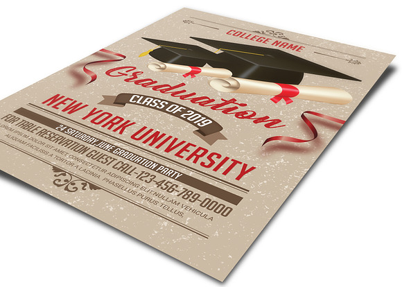 Graduation Invitation in Postcard Templates - product preview 1