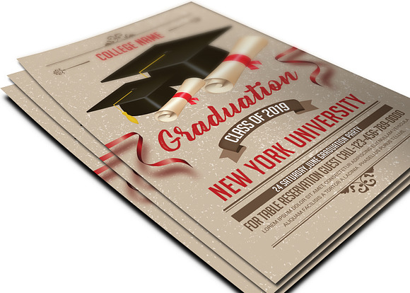 Graduation Invitation in Postcard Templates - product preview 2