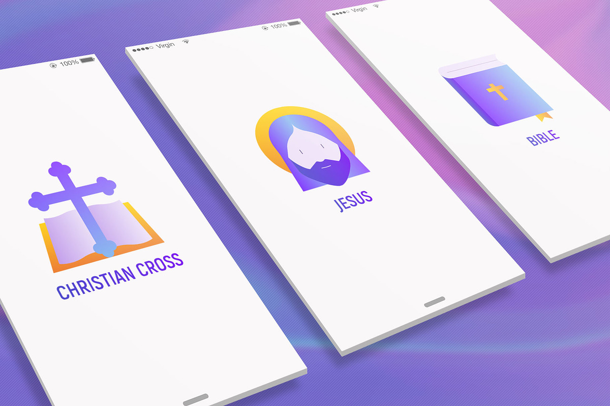 Christianity | 16 Flat Gradient Icon in Easter Icons - product preview 8