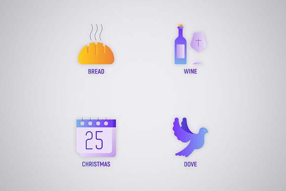 Christianity | 16 Flat Gradient Icon in Easter Icons - product preview 4