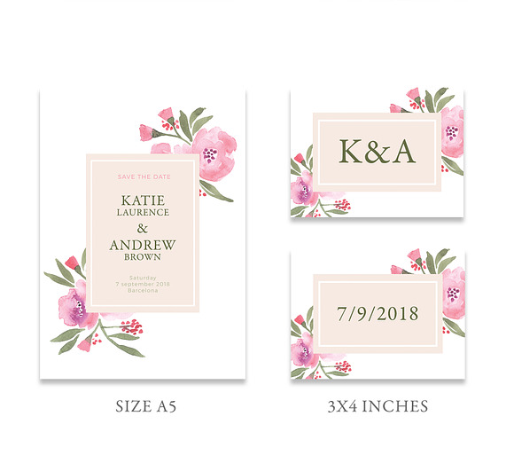 Wedding romantic invitation  in Wedding Templates - product preview 4