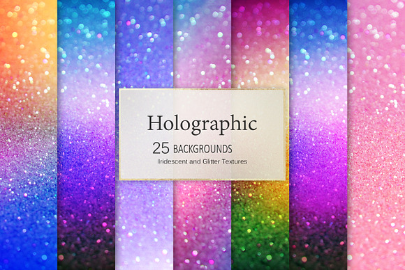 Iridescent /Holographic Foil Glitter in Textures - product preview 2