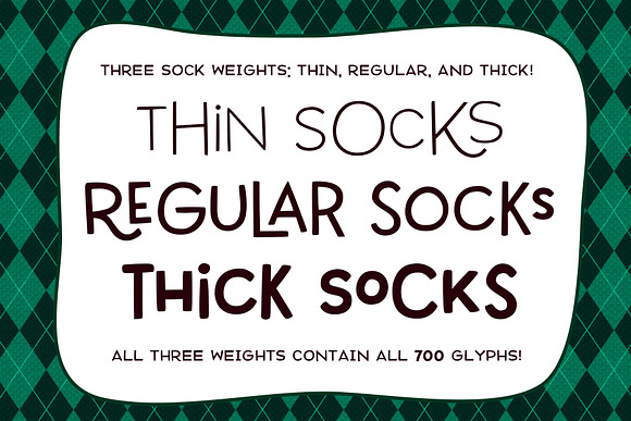 Argyle Socks: fun font in 3 weights! in Greek Fonts - product preview 6