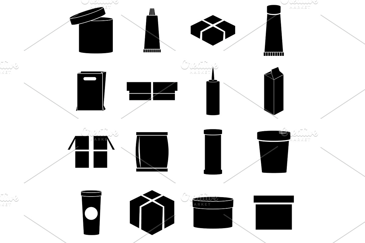 Packaging icons set, simple style in Illustrations - product preview 8