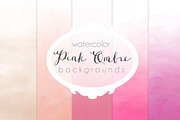 Pink Ombre watercolor backgrounds