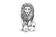 Lion Watching Over Lamb Tattoo