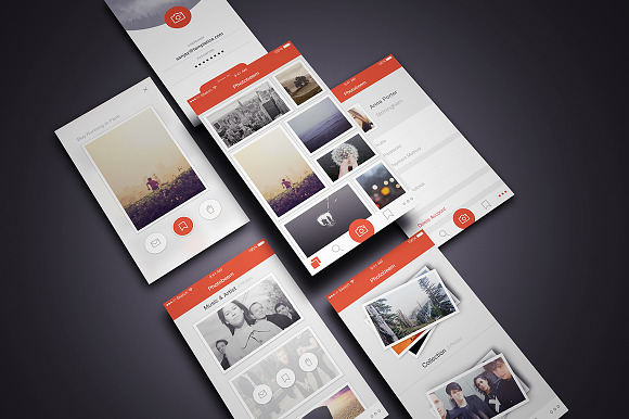 Photo Collection iOS UI Kit-Sketch3 in UI Kits and Libraries - product preview 1