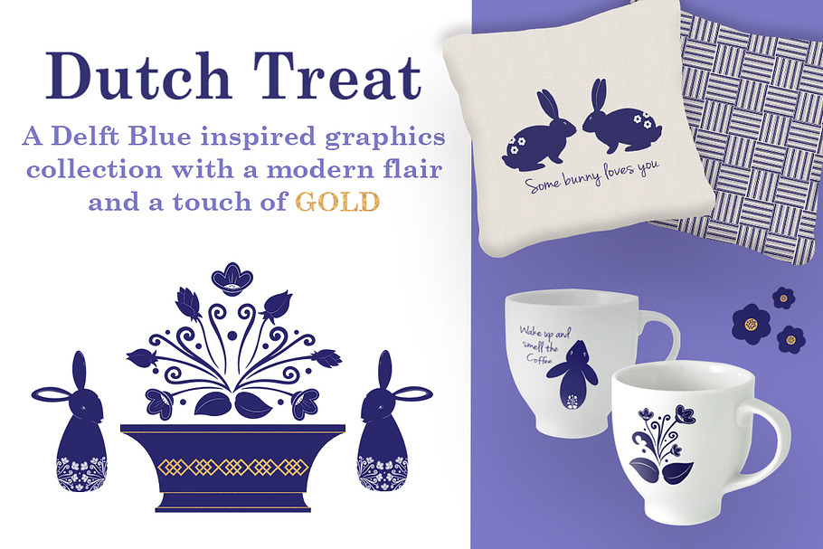 Floral & Rabbit Graphics Collection in Illustrations - product preview 8