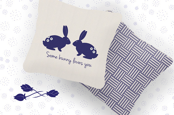 Floral & Rabbit Graphics Collection in Illustrations - product preview 1