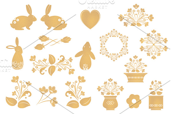 Floral & Rabbit Graphics Collection in Illustrations - product preview 9