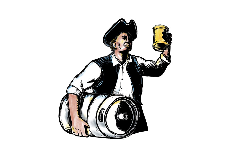 American Patriot Carry Beer Keg Scra