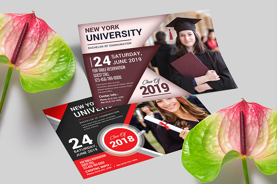 Graduation Invitation in Postcard Templates - product preview 8