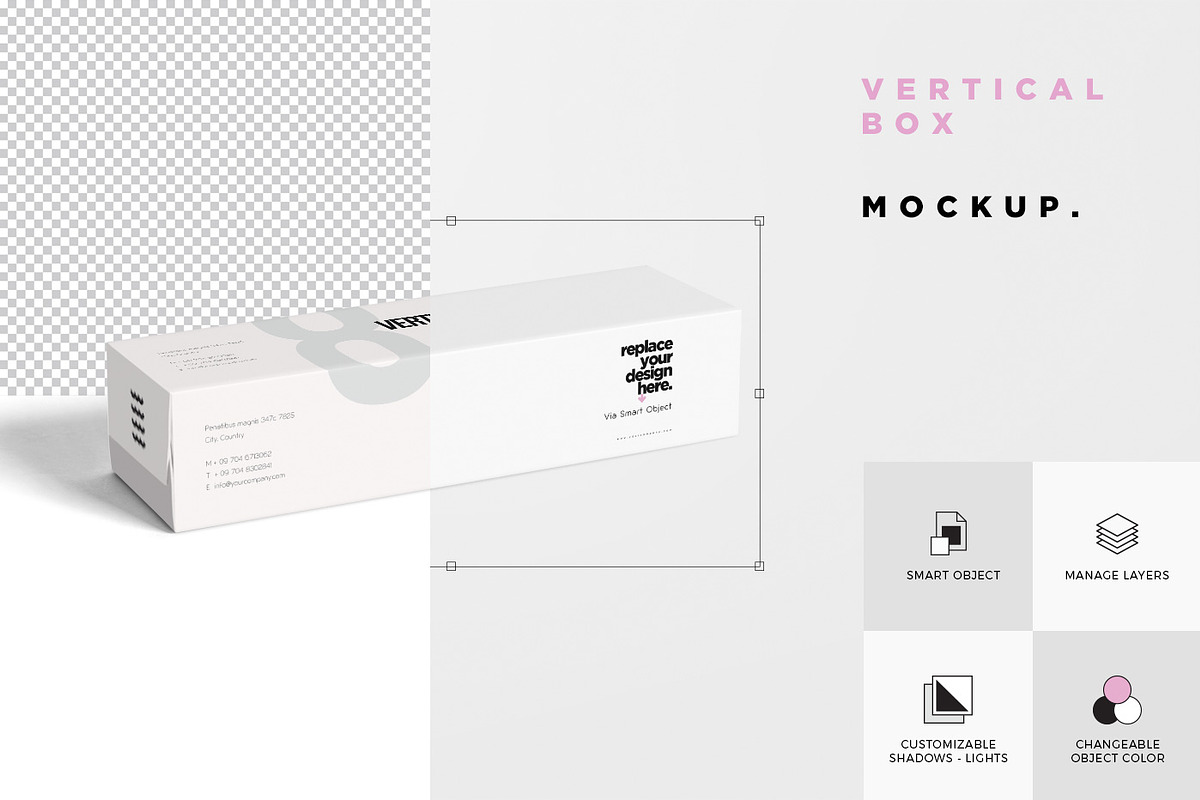 Download Vertical Box Mockups | Creative Product Mockups ~ Creative Market